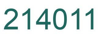Número 214011 imagen verde