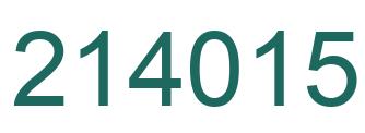 Number 214015 green image