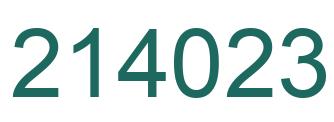 Number 214023 green image