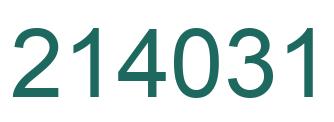 Number 214031 green image