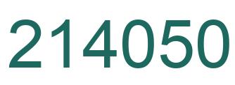 Number 214050 green image