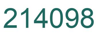Number 214098 green image