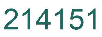 Number 214151 green image