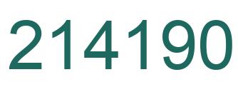 Number 214190 green image