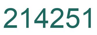 Number 214251 green image