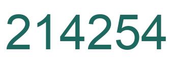 Número 214254 imagen verde