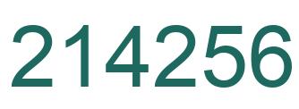 Número 214256 imagen verde