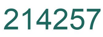 Número 214257 imagen verde