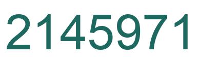 Number 2145971 green image