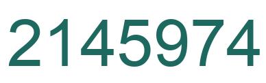 Number 2145974 green image