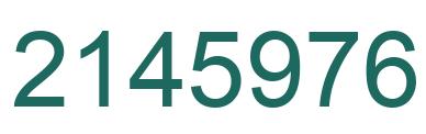 Number 2145976 green image