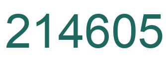 Number 214605 green image
