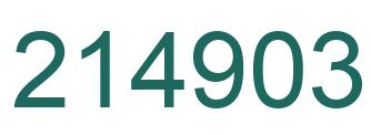 Number 214903 green image