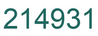 Number 214931 green image