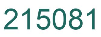 Number 215081 green image