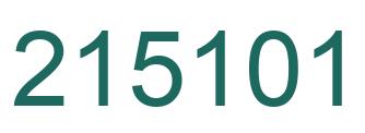 Number 215101 green image