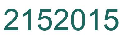 Número 2152015 imagen verde