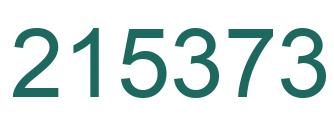 Number 215373 green image