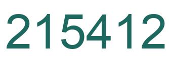 Number 215412 green image
