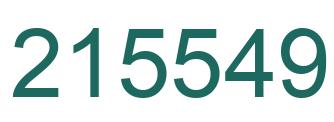 Number 215549 green image