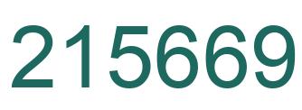 Número 215669 imagen verde