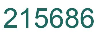 Number 215686 green image