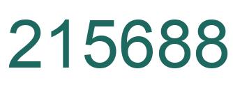 Number 215688 green image