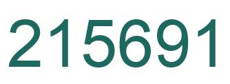 Number 215691 green image