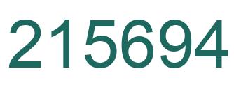Number 215694 green image