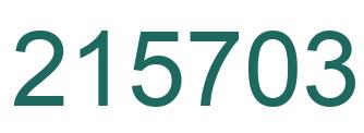 Number 215703 green image