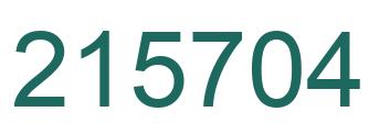 Number 215704 green image