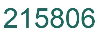 Number 215806 green image