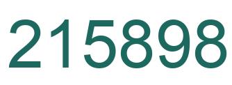 Number 215898 green image