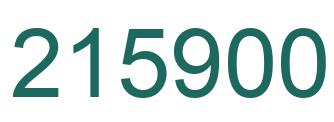 Number 215900 green image