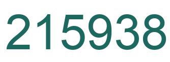 Number 215938 green image