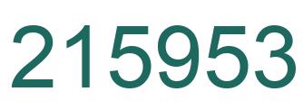 Number 215953 green image