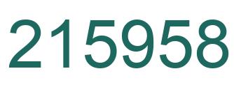 Number 215958 green image