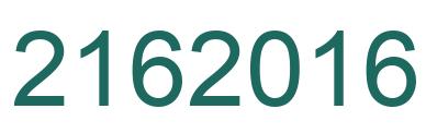 Number 2162016 green image