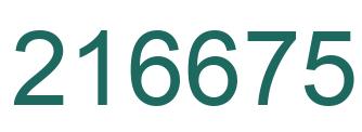 Number 216675 green image