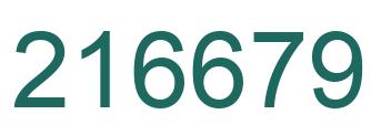Number 216679 green image