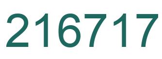 Number 216717 green image