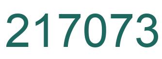 Number 217073 green image