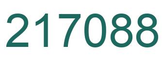 Number 217088 green image