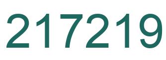 Number 217219 green image