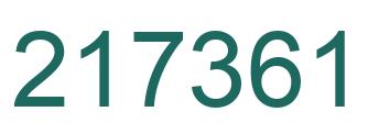 Número 217361 imagen verde
