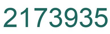 Number 2173935 green image