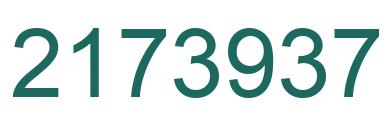 Number 2173937 green image