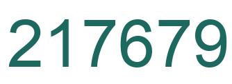 Number 217679 green image