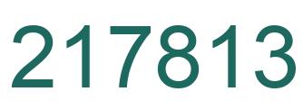Number 217813 green image