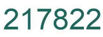 Number 217822 green image